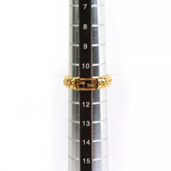 Auth FENDI Ring Gold Metal - Picture 14 of 15